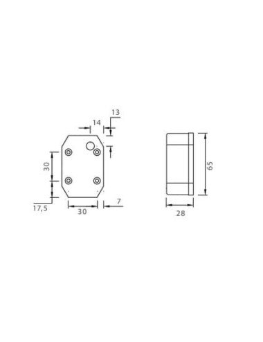 Lampă gabarit Aspock 12V dreptunghiulară, albă pentru remorcă
