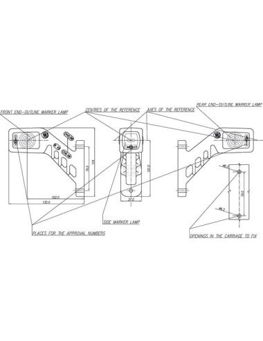 Lampă gabarit LED dreapta LA30011 pentru remorcă