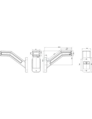 Lampă gabarit LED dreapta LA30163 pentru remorcă