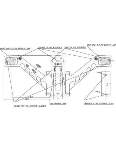 Lampă gabarit LED dreapta LA30013 pentru remorcă