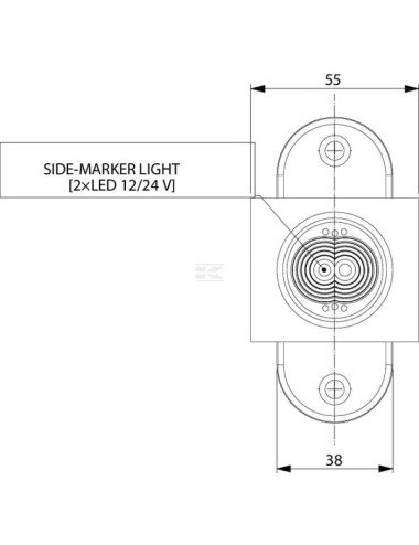 Lampă gabarit LED dreapta sau stânga LA30014 pentru remorcă