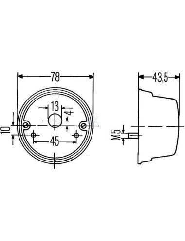 Lampă semnalizare și poziție Hella 2BE001259061, stânga sau dreapta