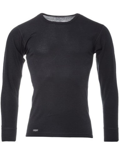 Bluză din lână Kramp Active neagră cu mâneci lungi – XXL