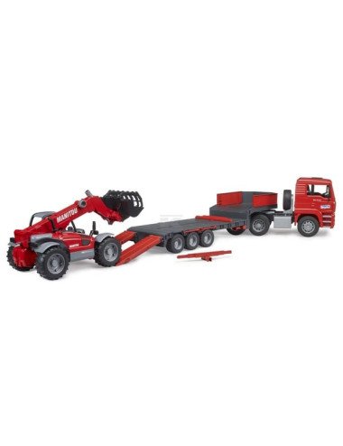 Camion Bruder MAN TGA cu încărcător Manitou MLT 633 1:16