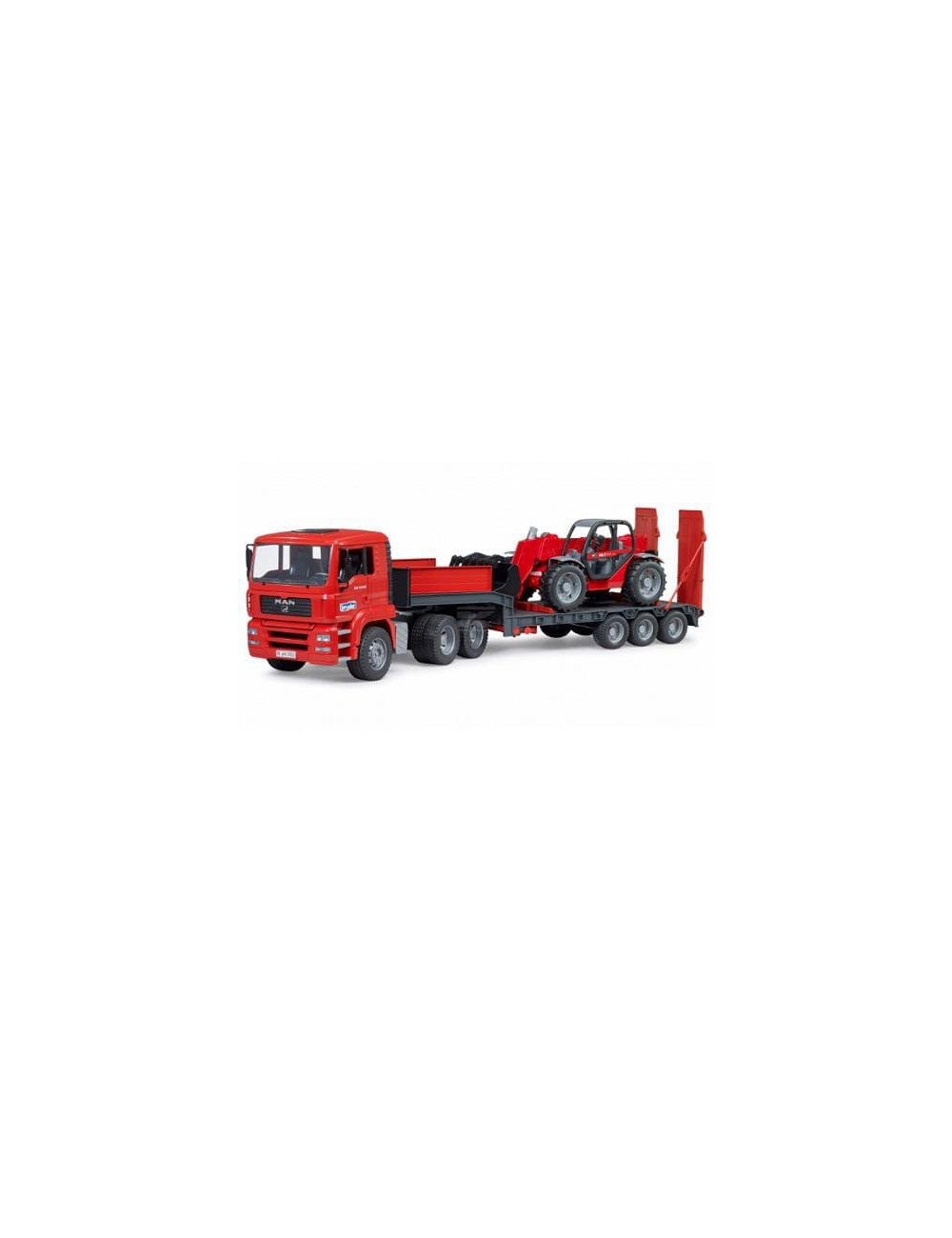 Camion MAN TGA cu încărcător telescopic Manitou MLT 633 Bruder, scară 1:16