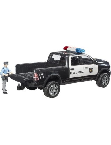 Camion de poliție RAM 2500 Bruder 1:16 cu polițist și lumini