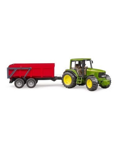 Tractor John Deere 6920 cu remorcă basculabilă roșie Bruder 1:16