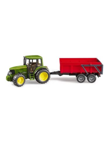 Tractor John Deere 6920 cu remorcă basculabilă roșie Bruder 1:16