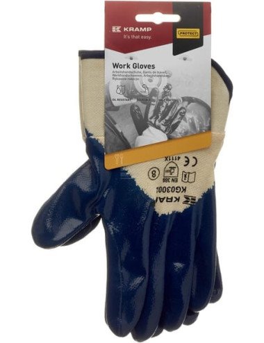 Mănuși de lucru Kramp Protect 3.002 10/XL nitril albastru
