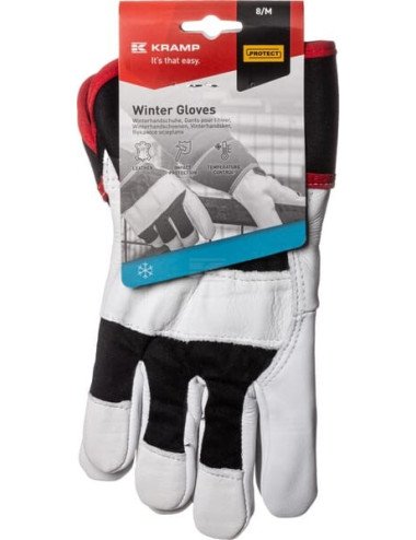 Mănuși de iarnă Kramp Protect 6.003 10/XL piele naturală și polar