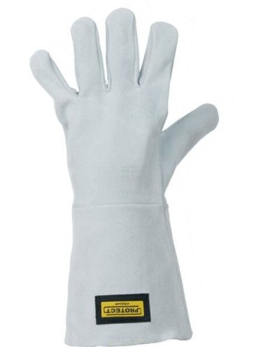 Mănuși de lucru Kramp Protect 8.002 10/XL piele gri sudură