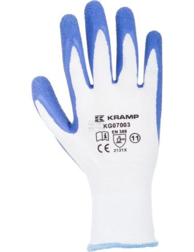 Mănuși de grădină Kramp Protect 7.003 7/S poliester și latex