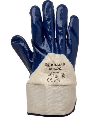 Mănuși de lucru Kramp Protect 3.002 9/L nitril albastru