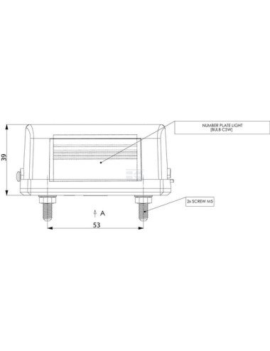 Set lămpi număr înmatriculare LA46002