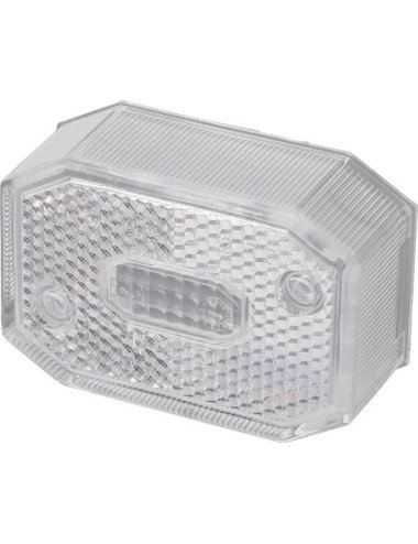 Sticlă lampă gabarit Aspock 12V dreptunghiulară, albă pentru remorcă