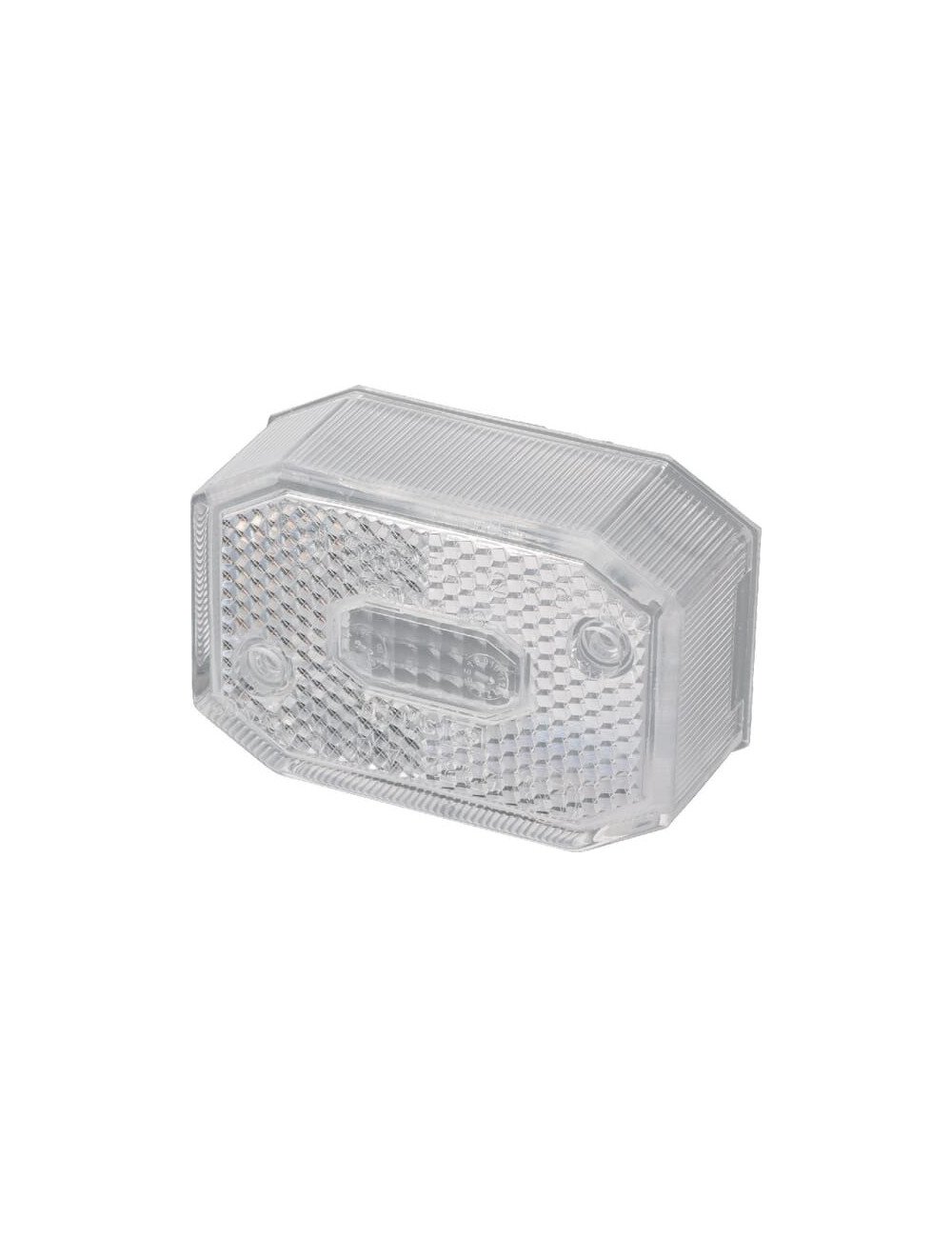 Sticlă lampă gabarit Aspock 12V dreptunghiulară, albă pentru remorcă