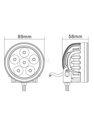 Proiector / far de lucru LED 18W 1440LM, tip flood