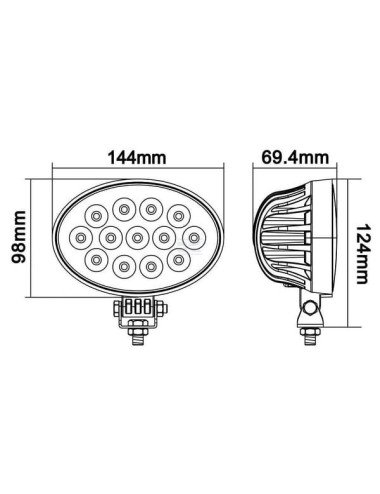 Proiector / far de lucru LED 39W 3510LM, tip flood| Agrotrac