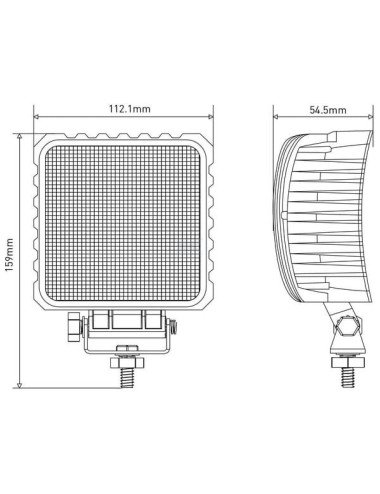 Proiector / far de lucru LED 48W 3840LM, tip flood | Agrotrac
