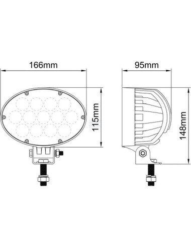 Proiector / far de lucru LED 65W 5200LM, tip flood| Agrotrac
