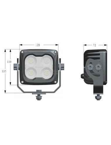 Proiector / far de lucru 70W 6000LM, tip flood