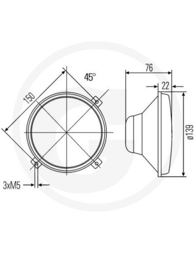 Far AL56091 stânga sau dreapta, pentru John Deere
