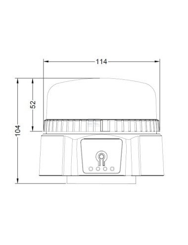 Girofar LED 12V/24V LA20091 cu acumulator ți telecomandă, prindere pe plafon
