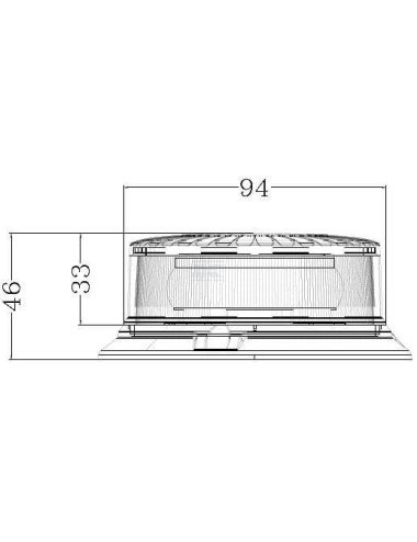 Girofar LED 12V/24V LA20084 cu montare pe plafon
