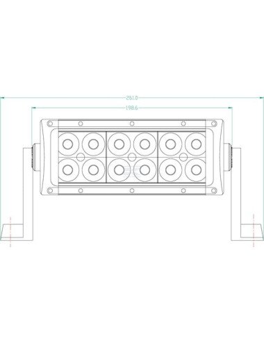 Bară lumini / far de lucru LED 36W 3060LM, tip flood LA10302