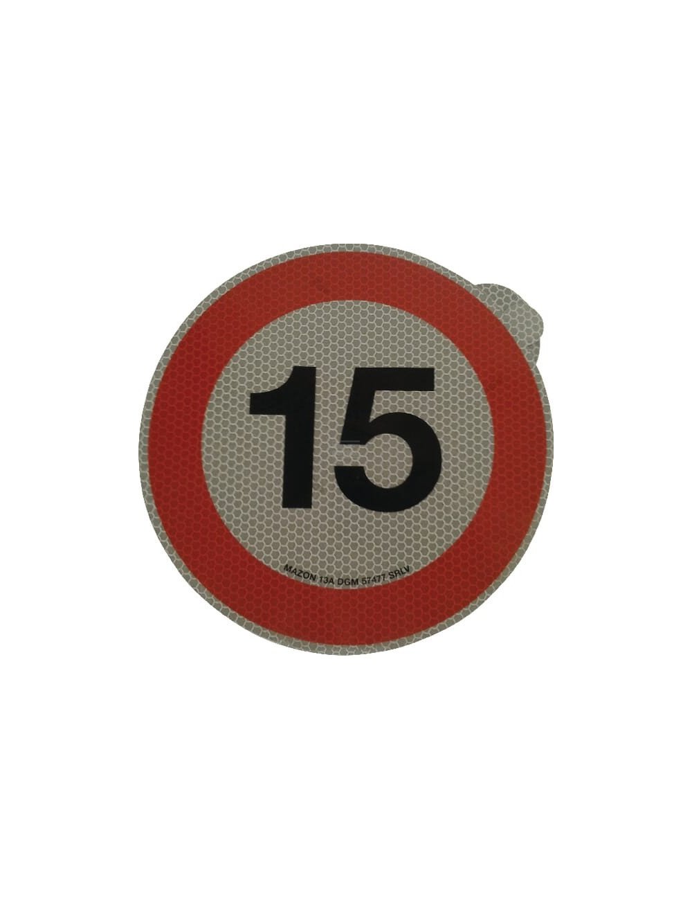 Indicator autocolant Mazon limită viteză 15km/h WB7915IT