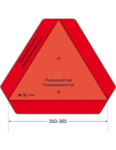 Panou reflectorizant autocolant Mazon roșu/alb WB50901