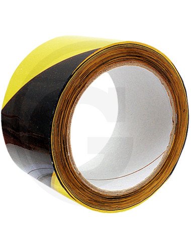 Bandă avertizare autocolantă galben/negru