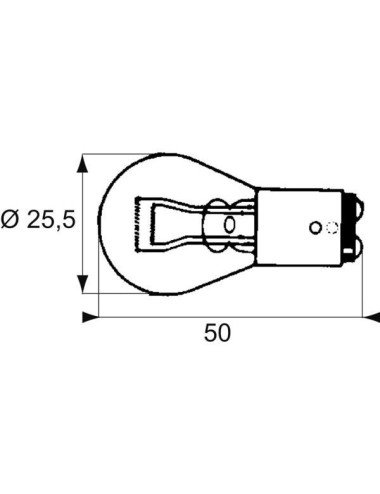 Bec dublu filament 12V 21/5W BAY15D