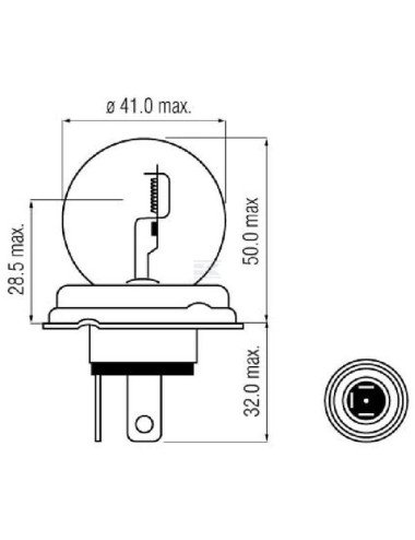 Bec R2 12V 45W/40W P45t