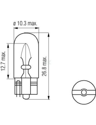 Bec 12V 3W W3W W2.1x9.5d