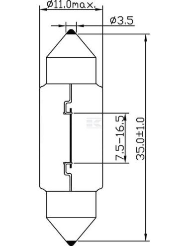 Bec 12V 5W C5W SV8.5