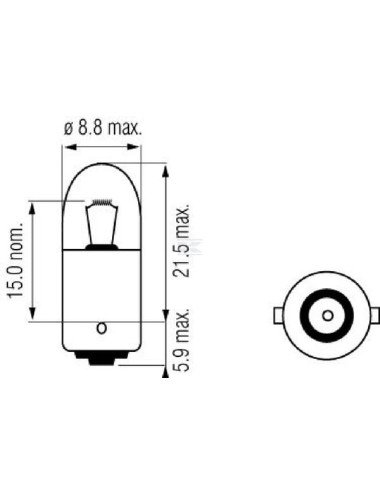 Bec 12V 3W T8/4 BA9S
