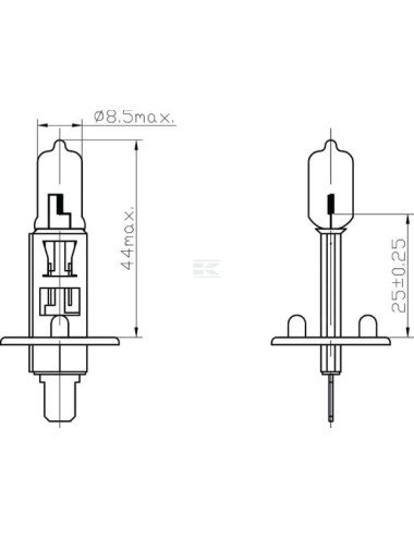 Bec H1 12V 55W P14.5s B1208
