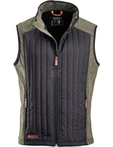 Vestă hibrid/polar Kramp Active măsliniu - L, pentru bărbați KW5011401902054