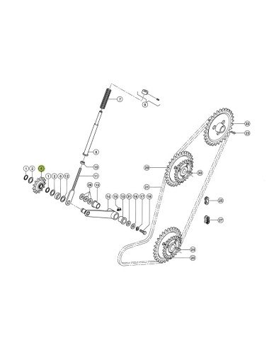 Pinion întinzător cu rulment 845574.0 pentru balotiera Claas