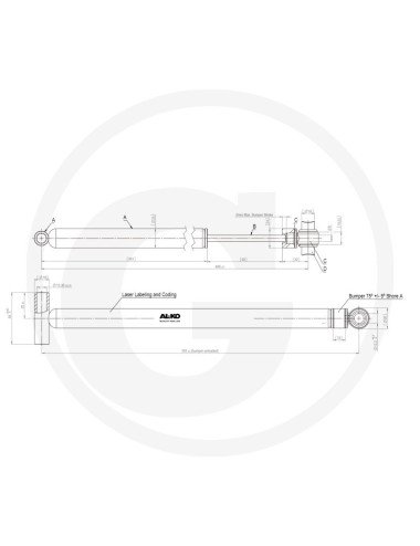 Telescop sistem frânare Al-ko 1931462, pentru remorcă 060.00821